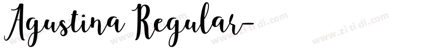 Agustina Regular字体转换